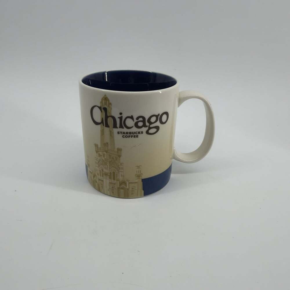 2012 Starbucks 16oz Chicago Blue Global Icon Collector Series Coffee Mug